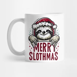 Funny Merry Slothmas Christmas Pajama for Sloth Lovers Mug